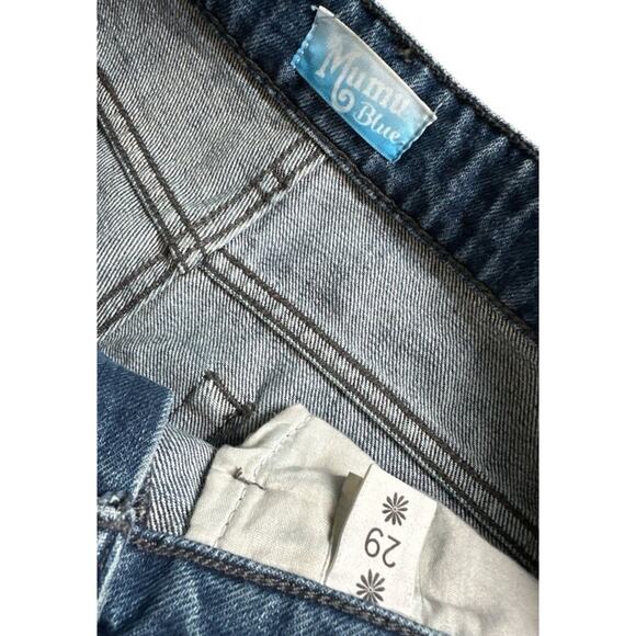 Show Me Your Mumu Brooklyn High Rise Distressed Jeans AnkleSplit Raw Hem Size 29 - Picture 6 of 12